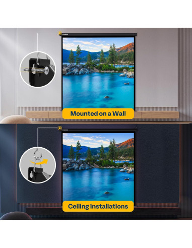 Pantalla de Proyector VIVOHOME Retráctil 120" 4K Manual HD