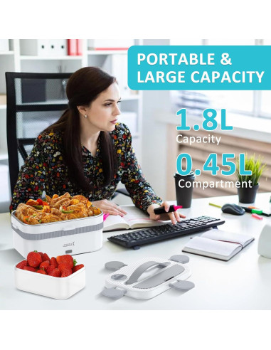 Caja de Almuerzo Eléctrica THRIVE1 1.8L Calentador 80W