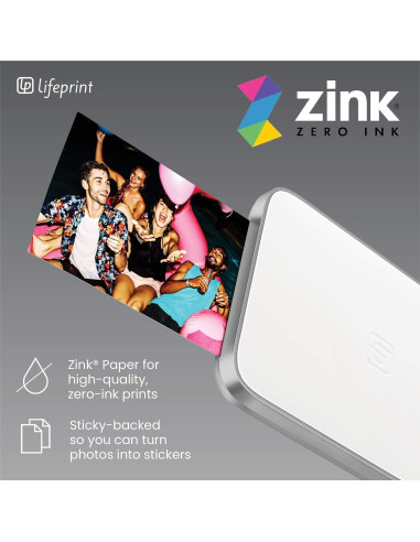 Impresora Portátil de Fotos Lifeprint 3x4.5 Blanca - Realidad Aumentada