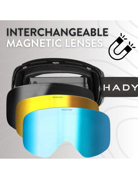 Gafas de Nieve ShadyVEU Anti Niebla TPU Ajustables UV400