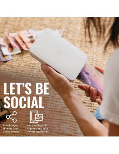 Impresora Portátil de Fotos Lifeprint 3x4.5 Blanca - Realidad Aumentada