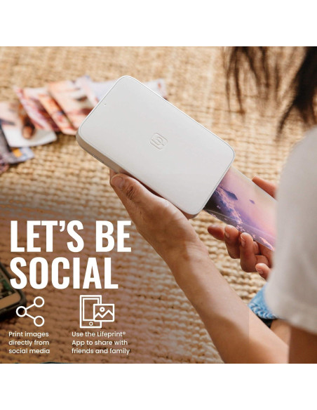 Impresora Portátil de Fotos Lifeprint 3x4.5 Blanca - Realidad Aumentada