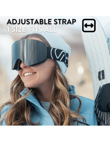 Gafas de Nieve ShadyVEU Anti Niebla TPU Ajustables UV400