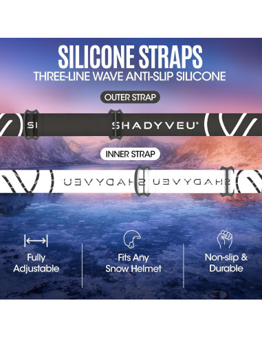 Gafas de Nieve ShadyVEU Anti Niebla TPU Ajustables UV400