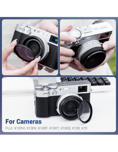 Anillo Adaptador de Filtro JJC AR-X100 para Fujifilm X100 - 49mm