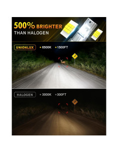 Bombillas LED H7 unionlux 6500K 40000LM Luz de Niebla - 2 Pzas 2