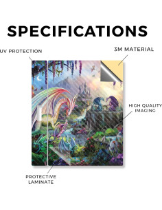 Funda de fibra de carbono MightySkins Paraíso del Dragón para BOOX Go Color 7 (2024) 2