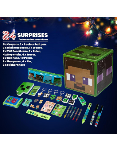 Calendario de Adviento Minecraft 2025 - 24 Sorpresas para Niños