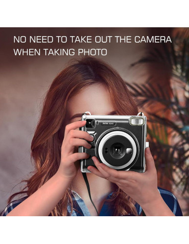Funda Protectora Fintie para Cámara Fujifilm Instax SQ40 - PVC Duro Transparente
