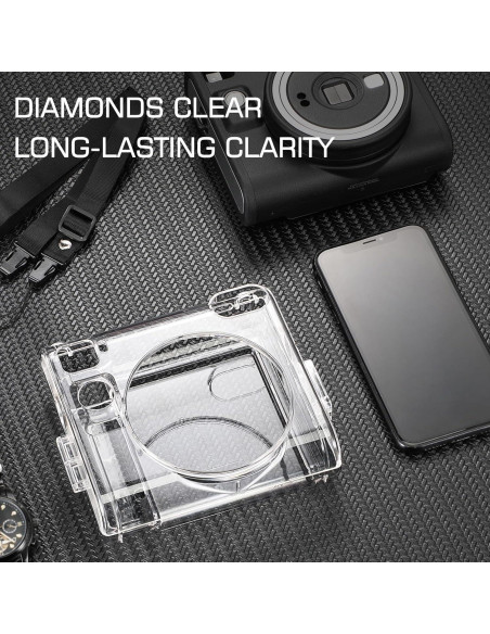 Funda Protectora Fintie para Cámara Fujifilm Instax SQ40 - PVC Duro Transparente