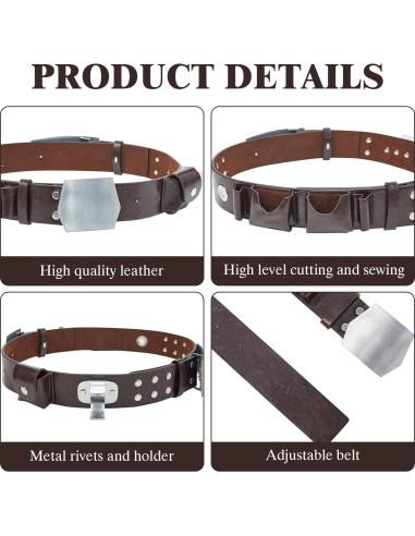 Cinturón de disfraz para hombres PU con funda cosplay Halloween