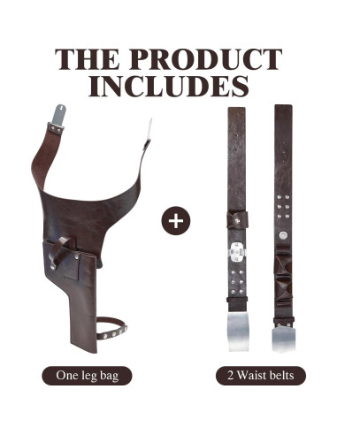 Cinturón de disfraz para hombres PU con funda cosplay Halloween