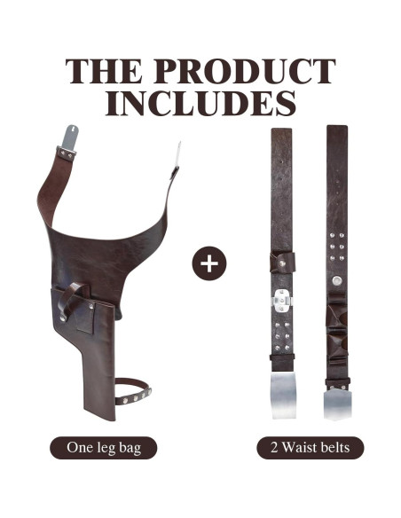 Cinturón de disfraz para hombres PU con funda cosplay Halloween
