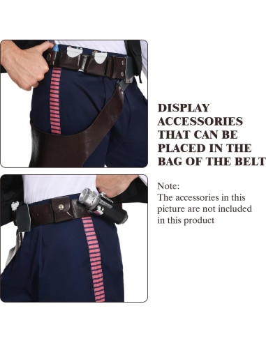 Cinturón de disfraz para hombres PU con funda cosplay Halloween