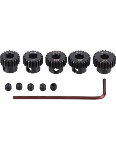 Engranaje de Piñón RC JIECHUN 5 Pcs 20T-24T 5mm para 1:10