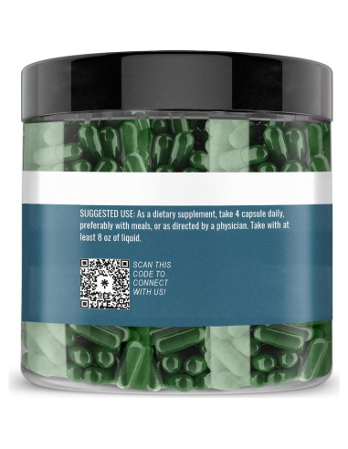 Espirulina 200 Cápsulas Elementos de la Tierra Pura Sin Aditivos