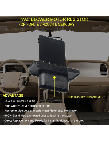 Resistor Motor Ventilador HVAC FAERSI YH-1716 Compatible Ford