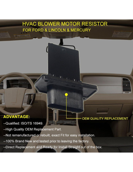 Resistor Motor Ventilador HVAC FAERSI YH-1716 Compatible Ford