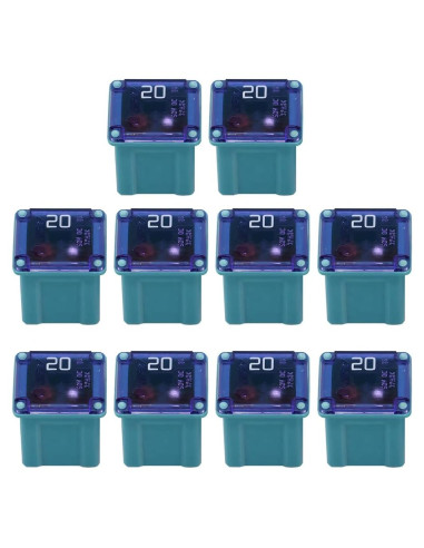 10 Fusibles Micro de Coche KHGUZ 20A Plástico Universal