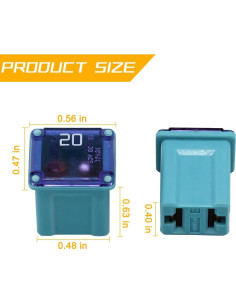 10 Fusibles Micro de Coche KHGUZ 20A Plástico Universal 2