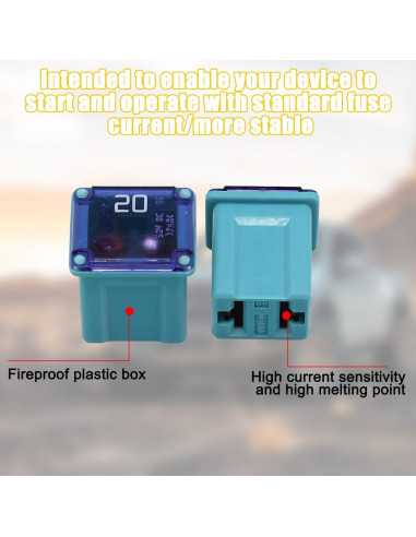 10 Fusibles Micro de Coche KHGUZ 20A Plástico Universal