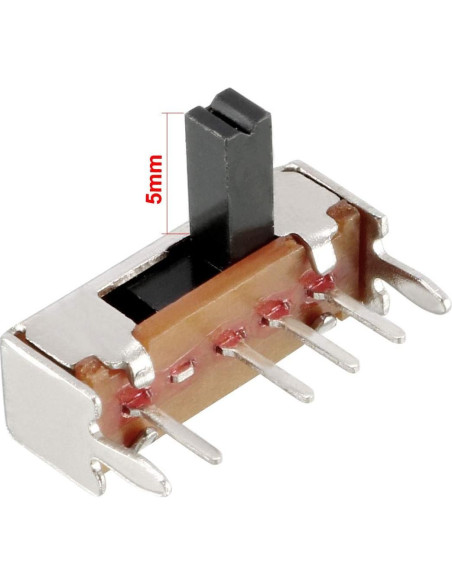 Interruptor Deslizante 5mm uxcell 50 Pcs 1P3T PCB Retención