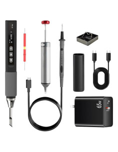 Kit de Soldador Inalámbrico BAUSATZ 65W Multímetro OLED 450C