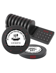 Sistema de Pagers Inalámbricos LOUIKENE 10 Pagers 300m