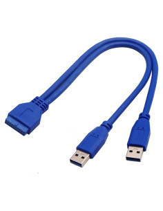 Adaptador USB 3.0 A macho a 20 pines para placa base 30cm AAOTOKK
