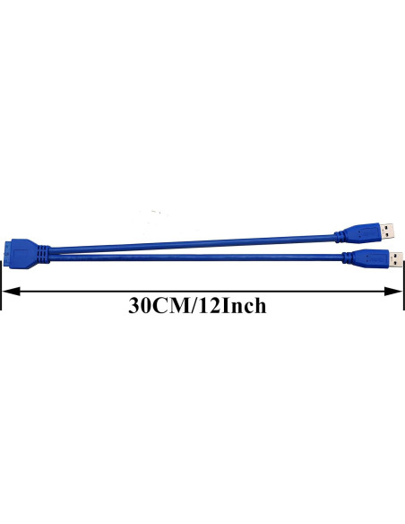 Adaptador USB 3.0 A macho a 20 pines para placa base 30cm AAOTOKK