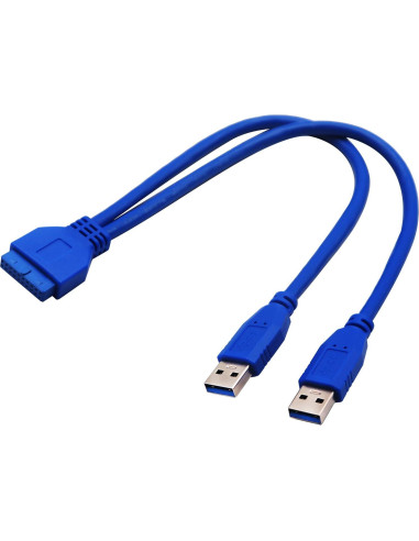 Adaptador USB 3.0 A macho a 20 pines para placa base 30cm AAOTOKK