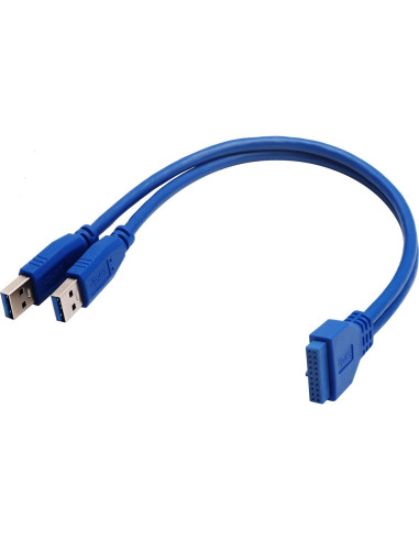 Adaptador USB 3.0 A macho a 20 pines para placa base 30cm AAOTOKK