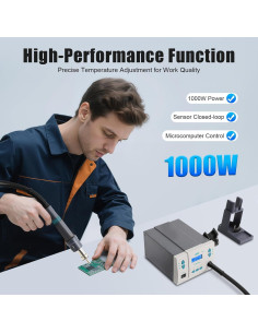 Estación de Retrabajo de Aire Caliente XUFOPLY 1000W 100-500C 2