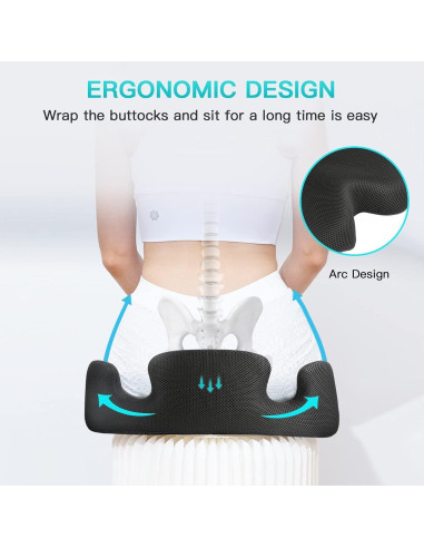 Cojín de Memoria Benazcap X Grande para Silla de Oficina