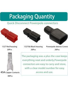 20 Pares Conectores de Terminales Rápida 45A Raogoodcx 4-6mm 2