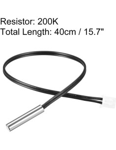 Sonda de Termistor NTC 200K uxcell 40cm Acero Inoxidable 2