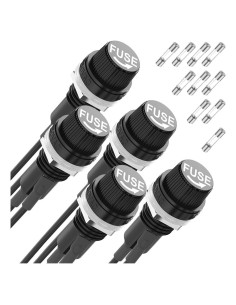 Portafusible 5x20mm Malictele con Cables Pre-soldados - Paquete de 5