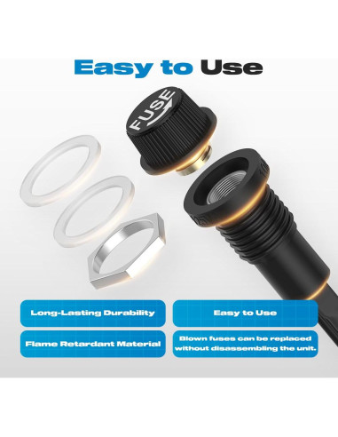 Portafusible 5x20mm Malictele con Cables Pre-soldados - Paquete de 5