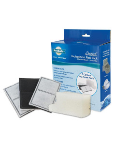 Filtros de Reemplazo PetSafe Drinkwell para Fuente de Agua - 3 Carbón + 1 Espuma