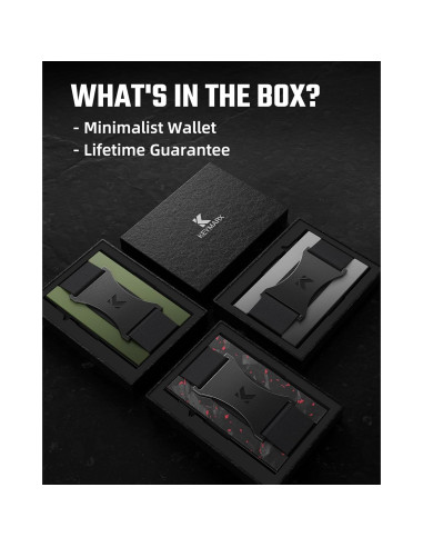 Billetera Minimalista de Metal Keymarx Verde Militar con Bloqueo RFID