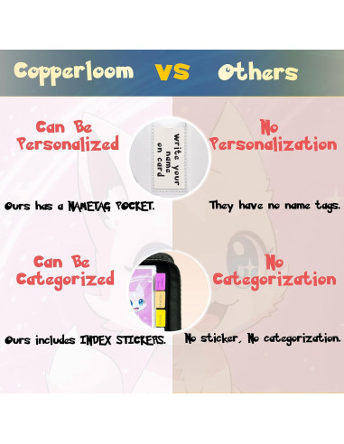 Álbum de Cartas Rosa Copperloom 440 Bolsillos con Pegatinas