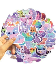 50 Pegatinas de Gato Cartoon TWGOGOTIC - Vinilo Impermeable 2