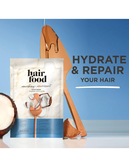 Mascarilla Capilar Nutritiva de Coco Hair Food 48 g - Sin Sulfatos