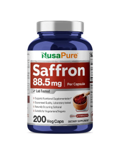 Extracto de Azafrán NusaPure 8850mg 200 Cápsulas Veganas