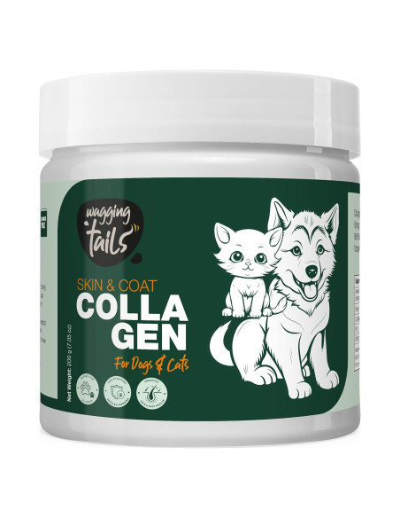 Polvo de colágeno para piel y abrigo Wagging Tails - 200 g