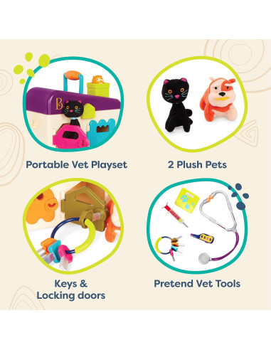 Set Veterinario B. toys - Clínica de Mascotas 8 Piezas