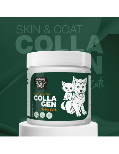 Polvo de colágeno para piel y abrigo Wagging Tails - 200 g