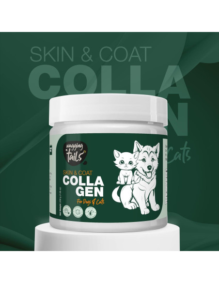 Polvo de colágeno para piel y abrigo Wagging Tails - 200 g