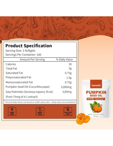 Cápsulas de Aceite de Semilla de Calabaza Ovela 200 Softgel