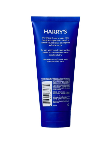 Crema de Afeitar Harry's para Hombres con Aloe y Eucalipto 340 g